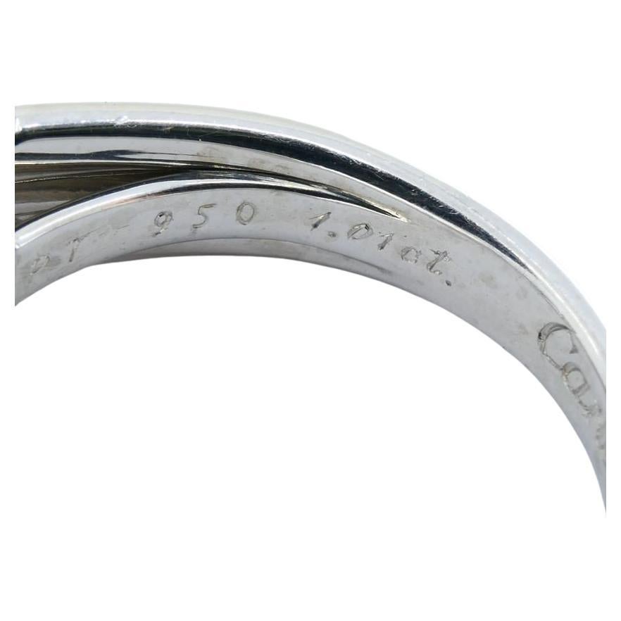 Cartier GIA Diamond Platinum Engagement Ring 1.01 Carat G VVS2 For Sale 3