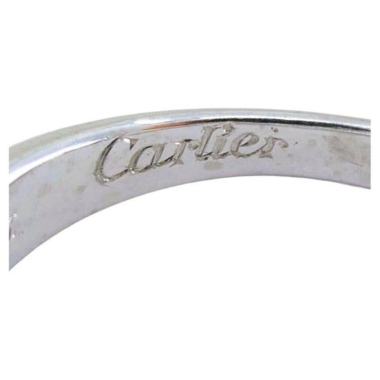 Round Cut Cartier GIA Diamond Platinum Engagement Ring 1.01 Carat G VVS2 For Sale
