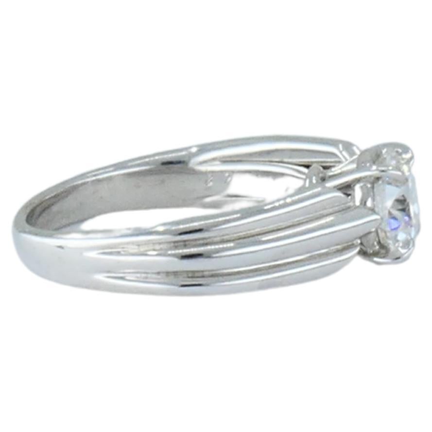 Cartier GIA Diamond Platinum Engagement Ring 1.01 Carat G VVS2 In Good Condition For Sale In Beverly Hills, CA