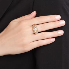 CARTIER 18k Yellow Gold Gina Ring, 5.18ct Diamond, Vintage 1990