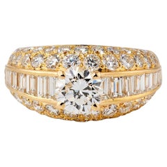 CARTIER 18k Yellow Gold Gina Ring, 5.18ct Diamond, Vintage 1990