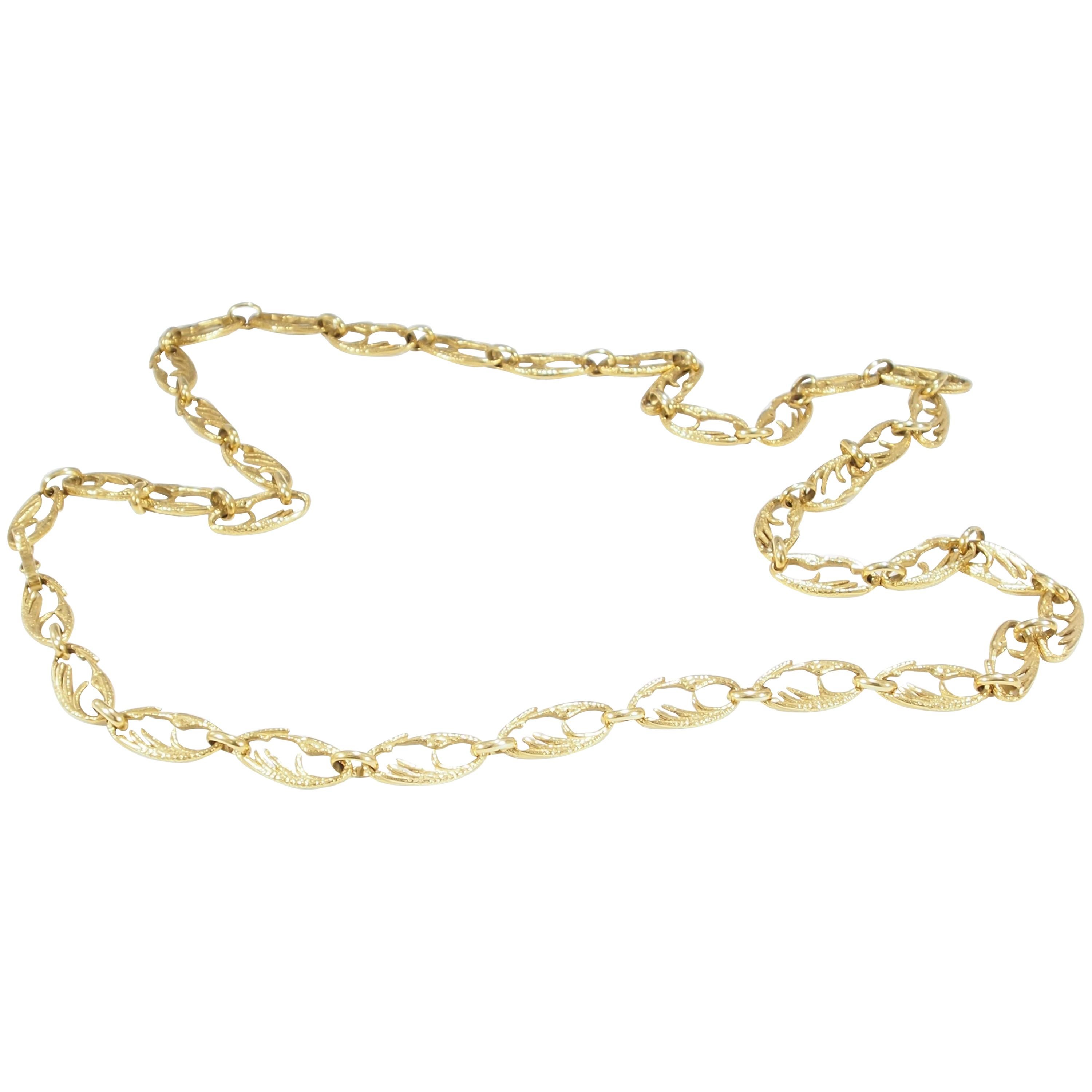 Cartier Gioconda Necklace Vintage 18 Karat Yellow Gold Swan