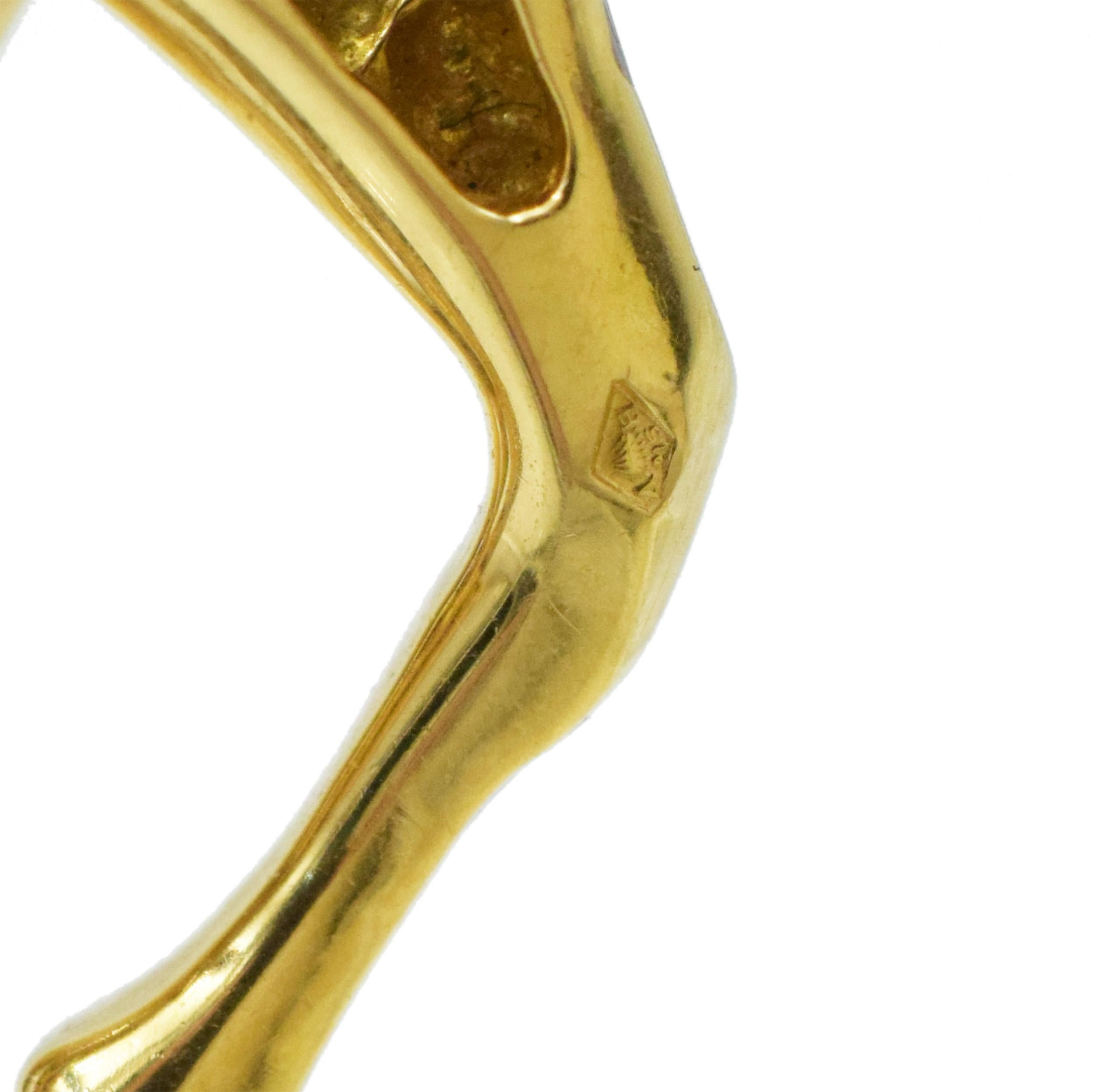 Cartier Broche Giraffe en or jaune 18 carats en vente 1