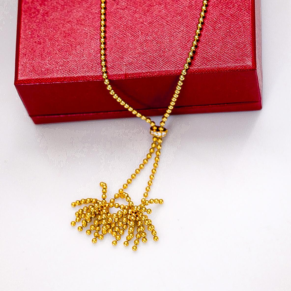 Collar de Diamantes Cartier Oro Rosa 18 Kilates París Nouvelle Vague en venta 4