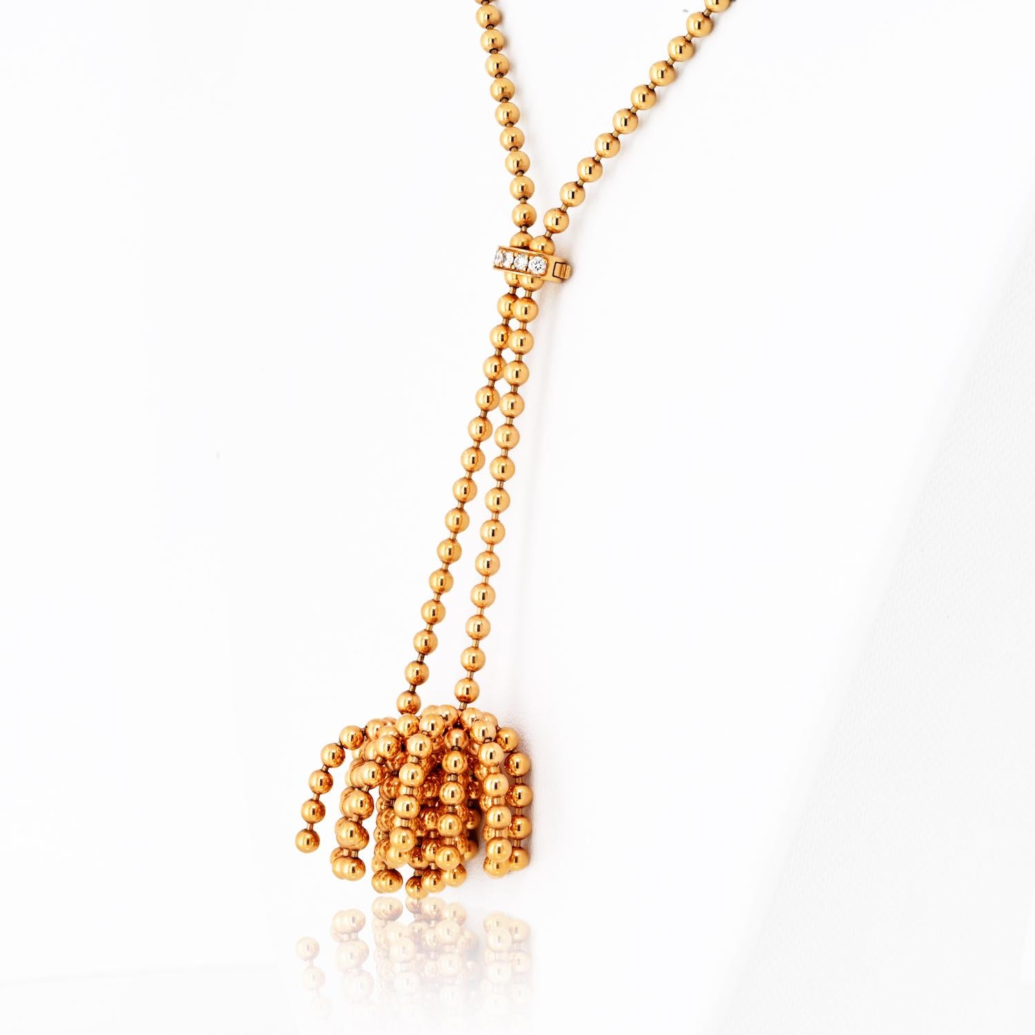 Collana Cartier in oro 18 carati rosa Paris Nouvelle Vague con diamanti in vendita 2