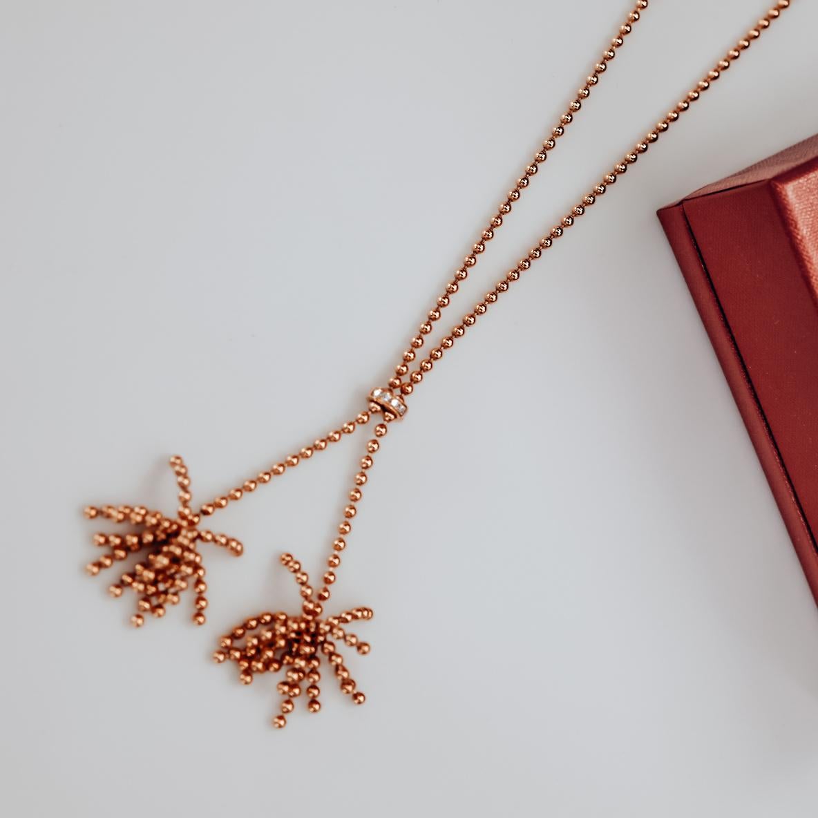 Collar de Diamantes Cartier Oro Rosa 18 Kilates París Nouvelle Vague en venta 3