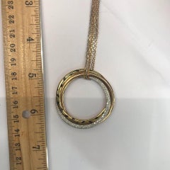 Cartier Gold 18 Karat Trinity Diamond Panthere Dreifachkette Halskette