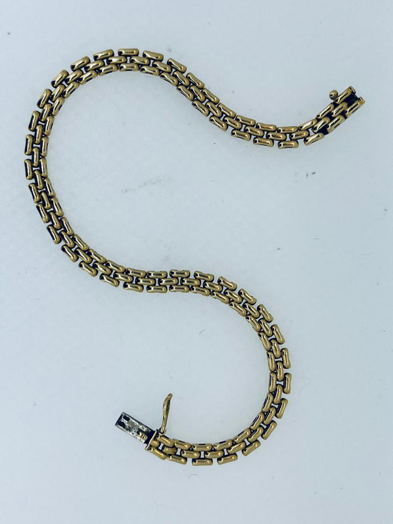 Modern Cartier Classic Gold Bracelet, 18.5cm Length. Circa 1990s