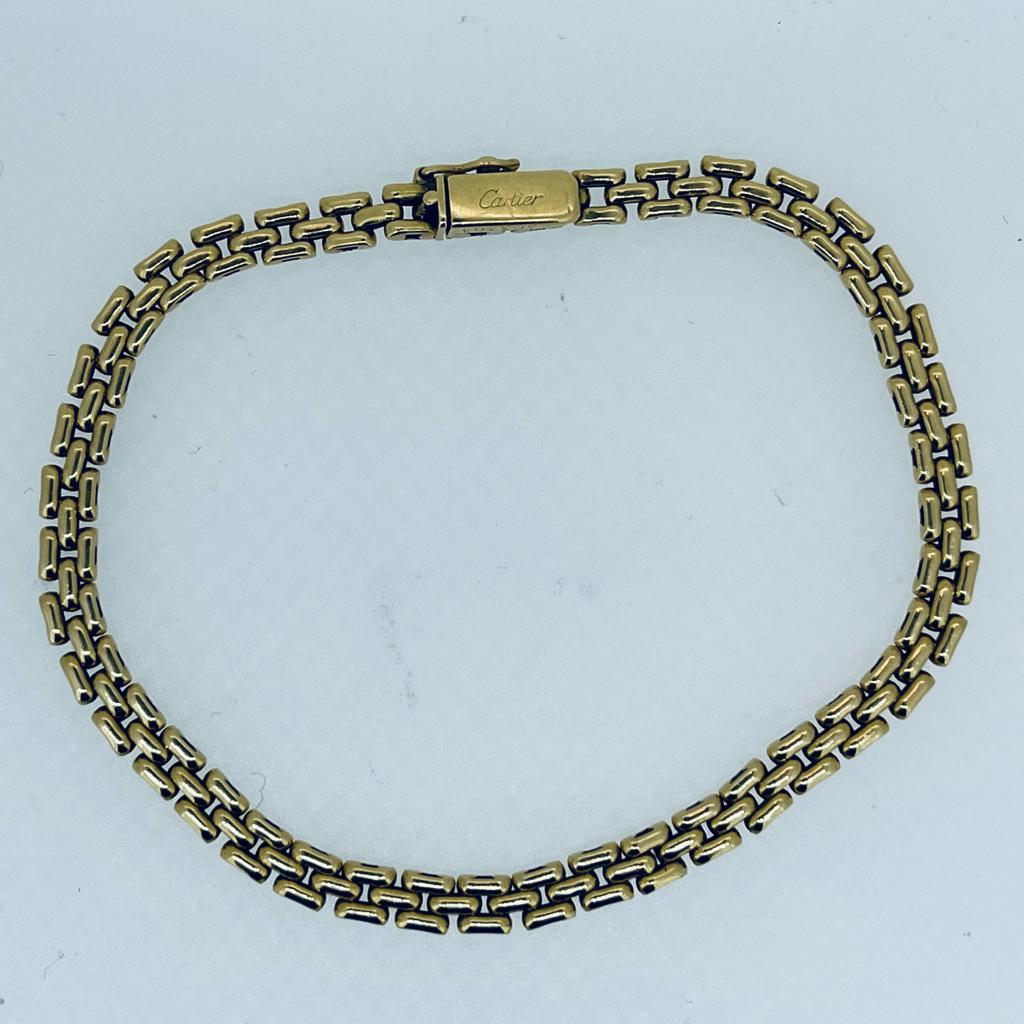Cartier Classic Gold Bracelet, 18.5cm Length. Circa 1990s In Excellent Condition In London, GB