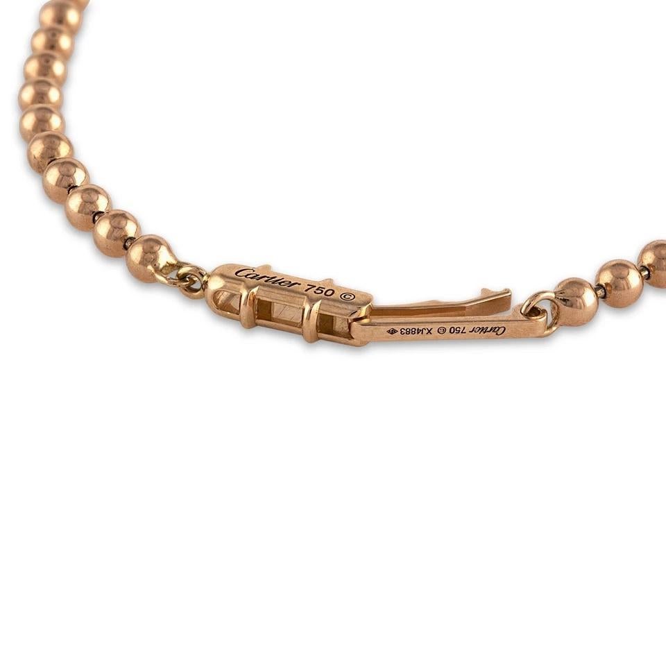 Modern Cartier Gold 18 Karat Rose Paris Nouvelle Vague Diamond Necklace