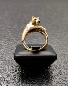Cartier Gold 18k drei Farben "Panthere" Ring