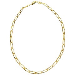 Collier à maillons Santos en or jaune 18 carats de Cartier avec diamants