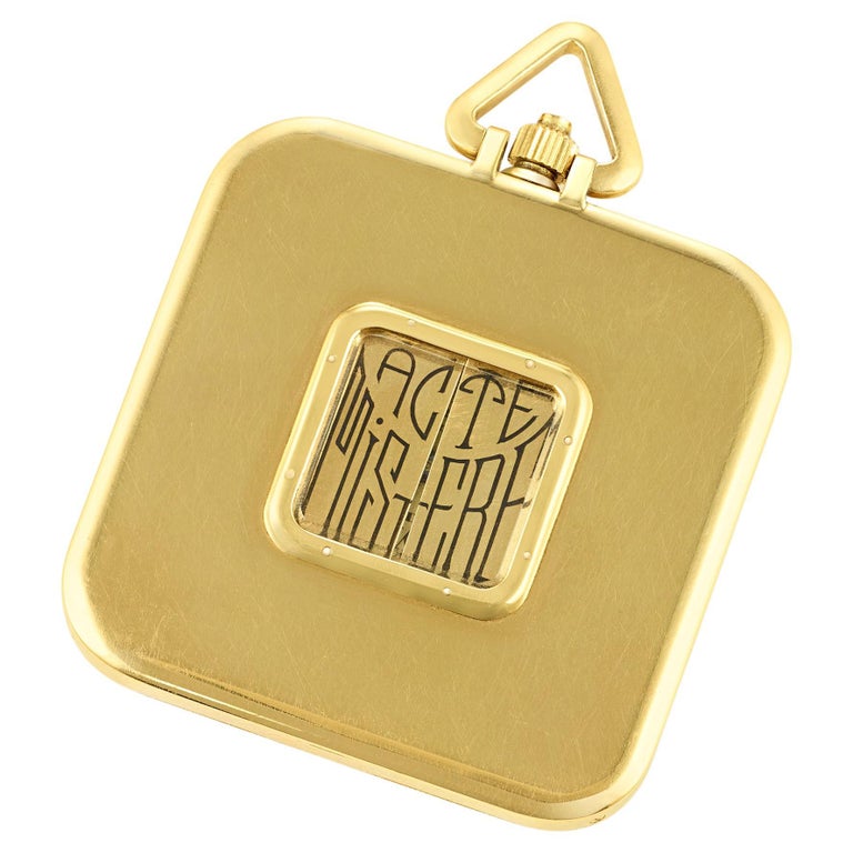 Cartier Gold Acte Mistere Pocket Watch at 1stDibs