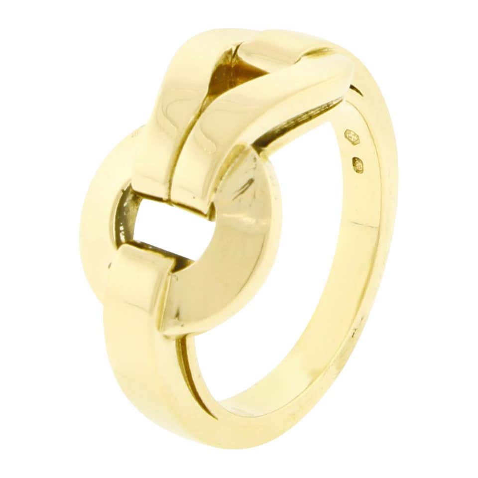 Cartier Gold Agrafe Ring at 1stDibs