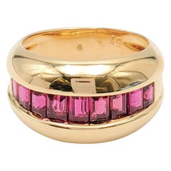 Cartier Gold and Calibre Cut Ruby Ring