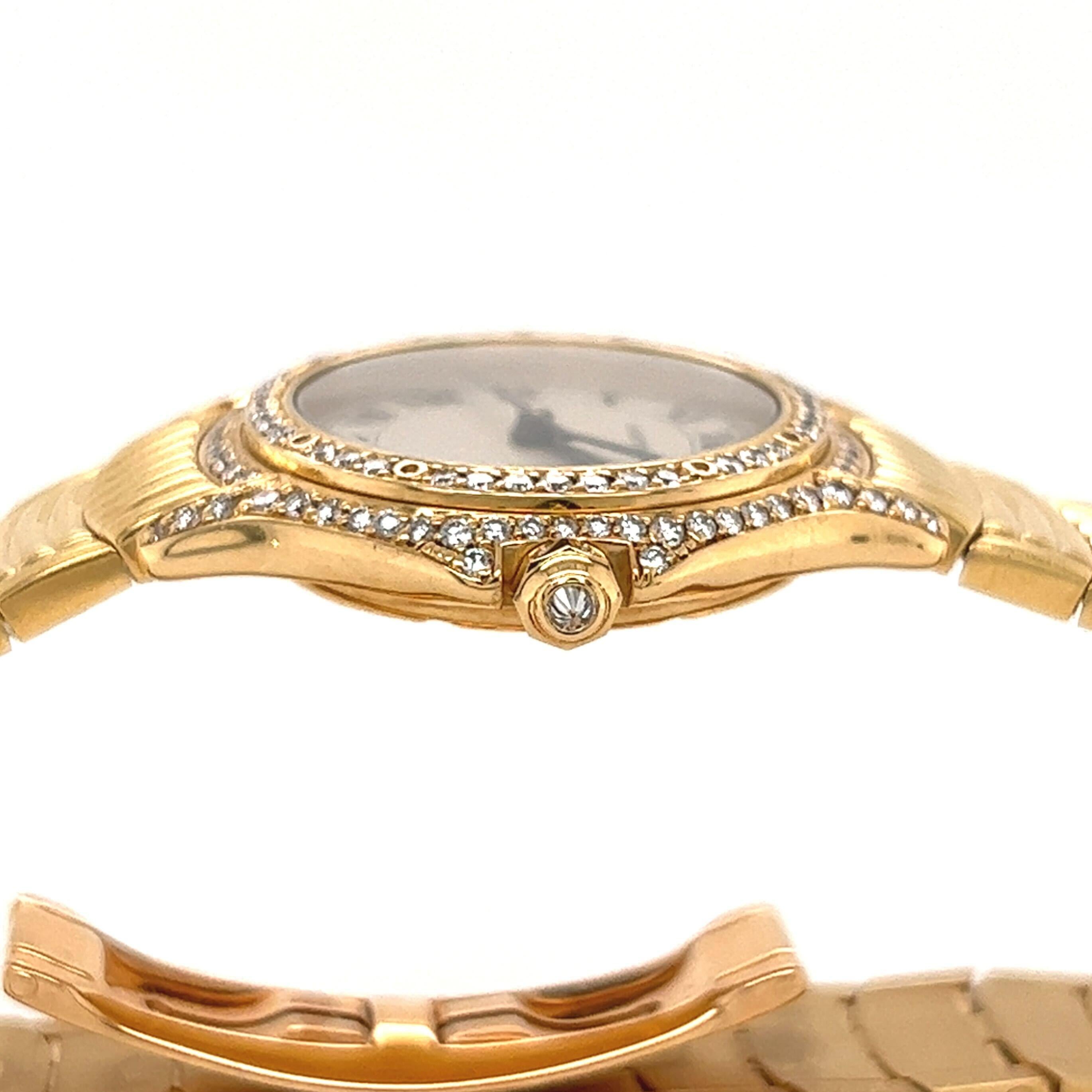 Cartier Gold- und Diamantuhr „Cougar“ (Rundschliff)