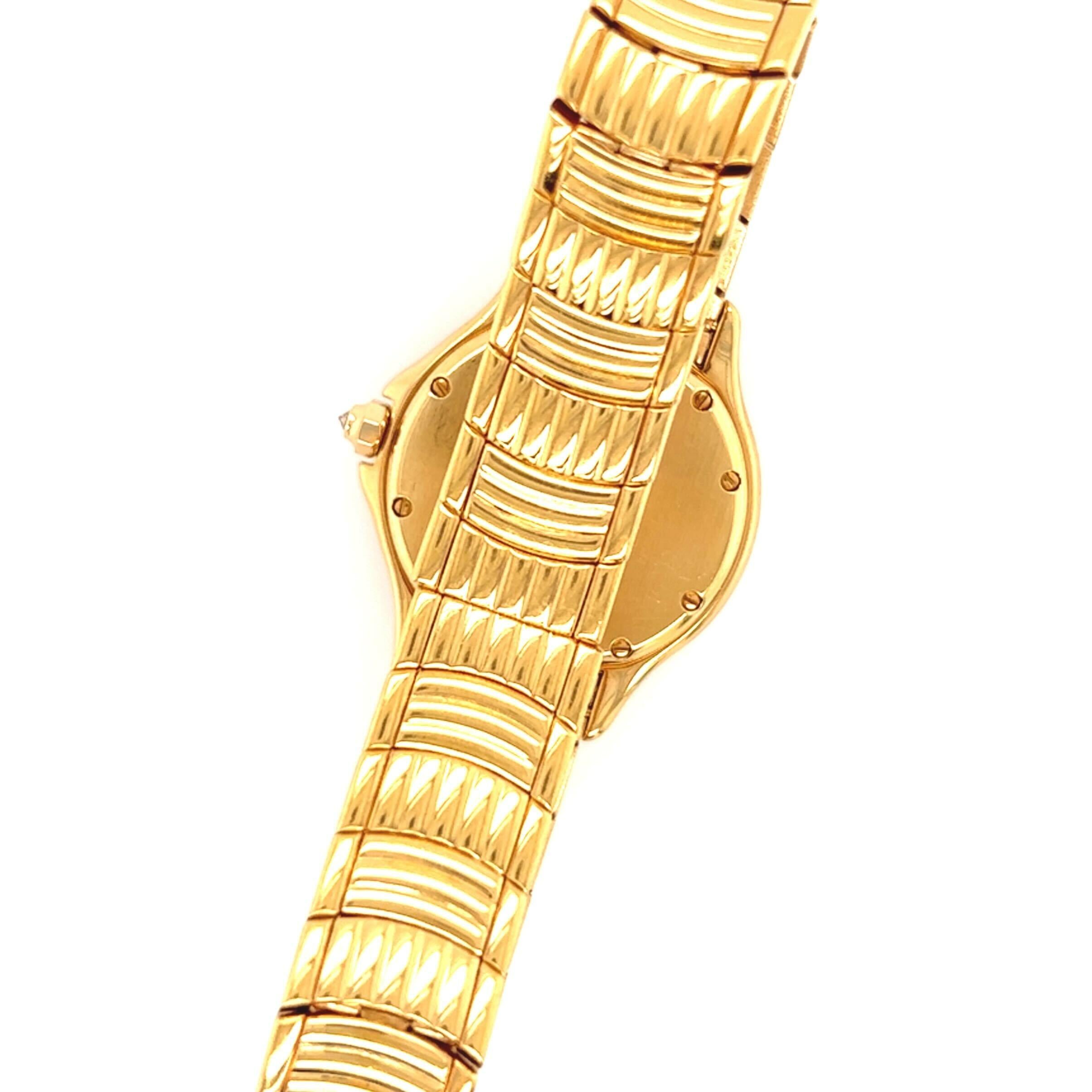 cartier 18 karat gold watch