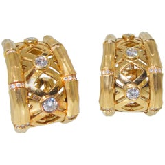 Cartier Gold and Diamond Earrings