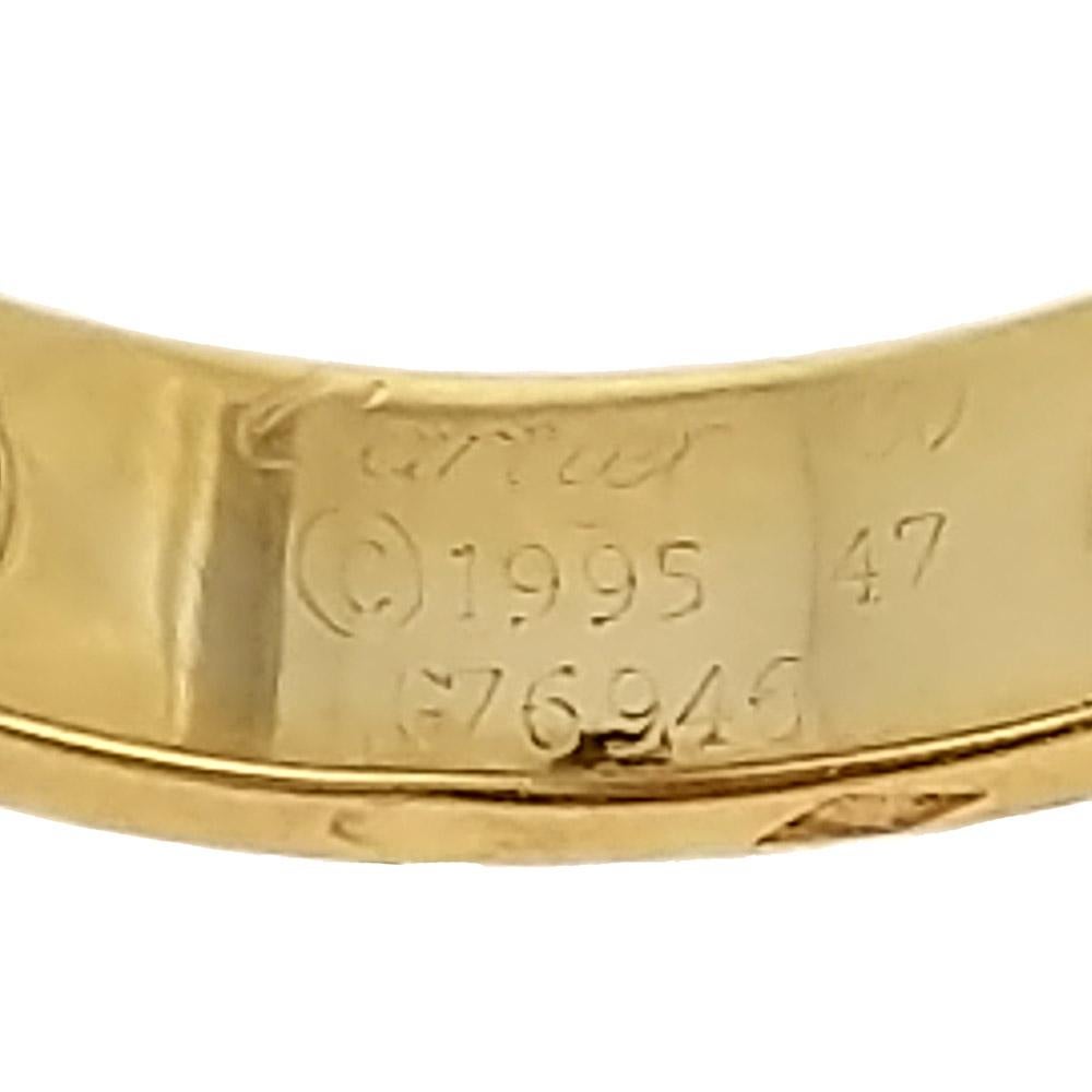 Round Cut Cartier French Diamond Pavé Yellow Gold Eternity Ring