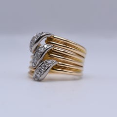 Cartier Gold and Diamond Trinity Ring
