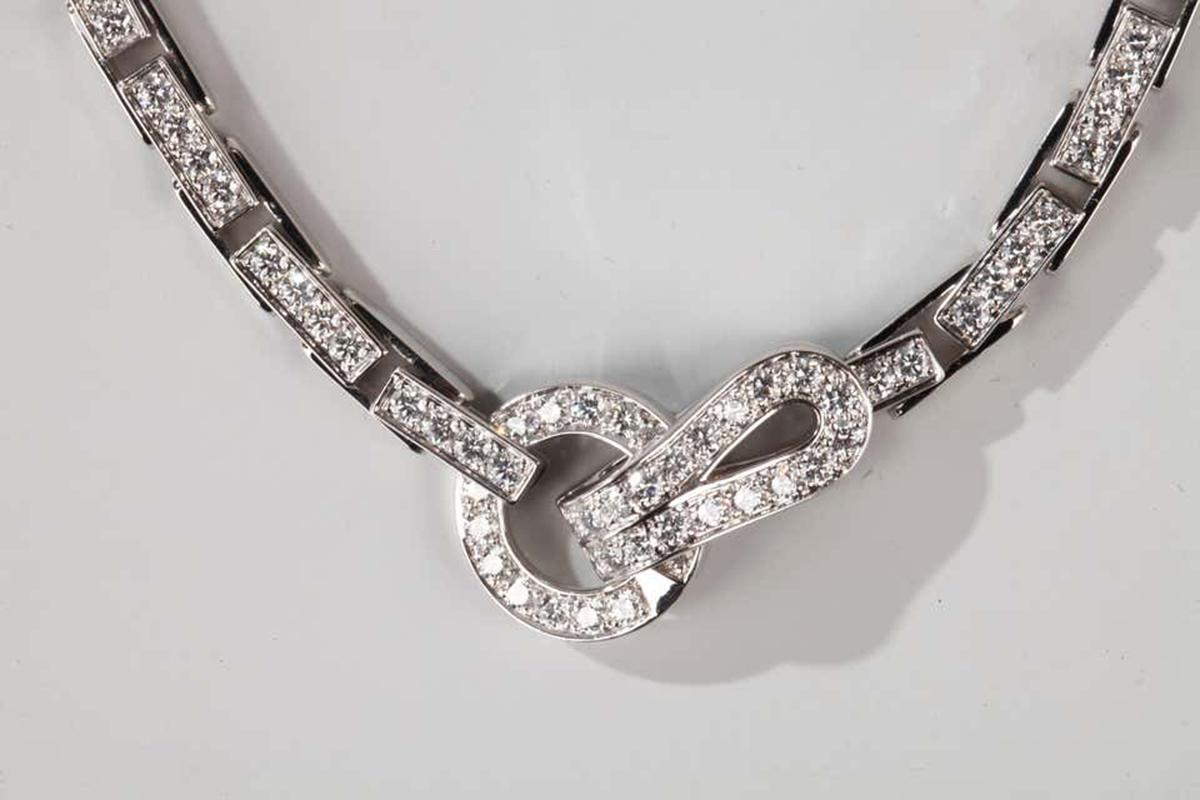 Women's Cartier Gold and Diamonds Necklace For Sale
