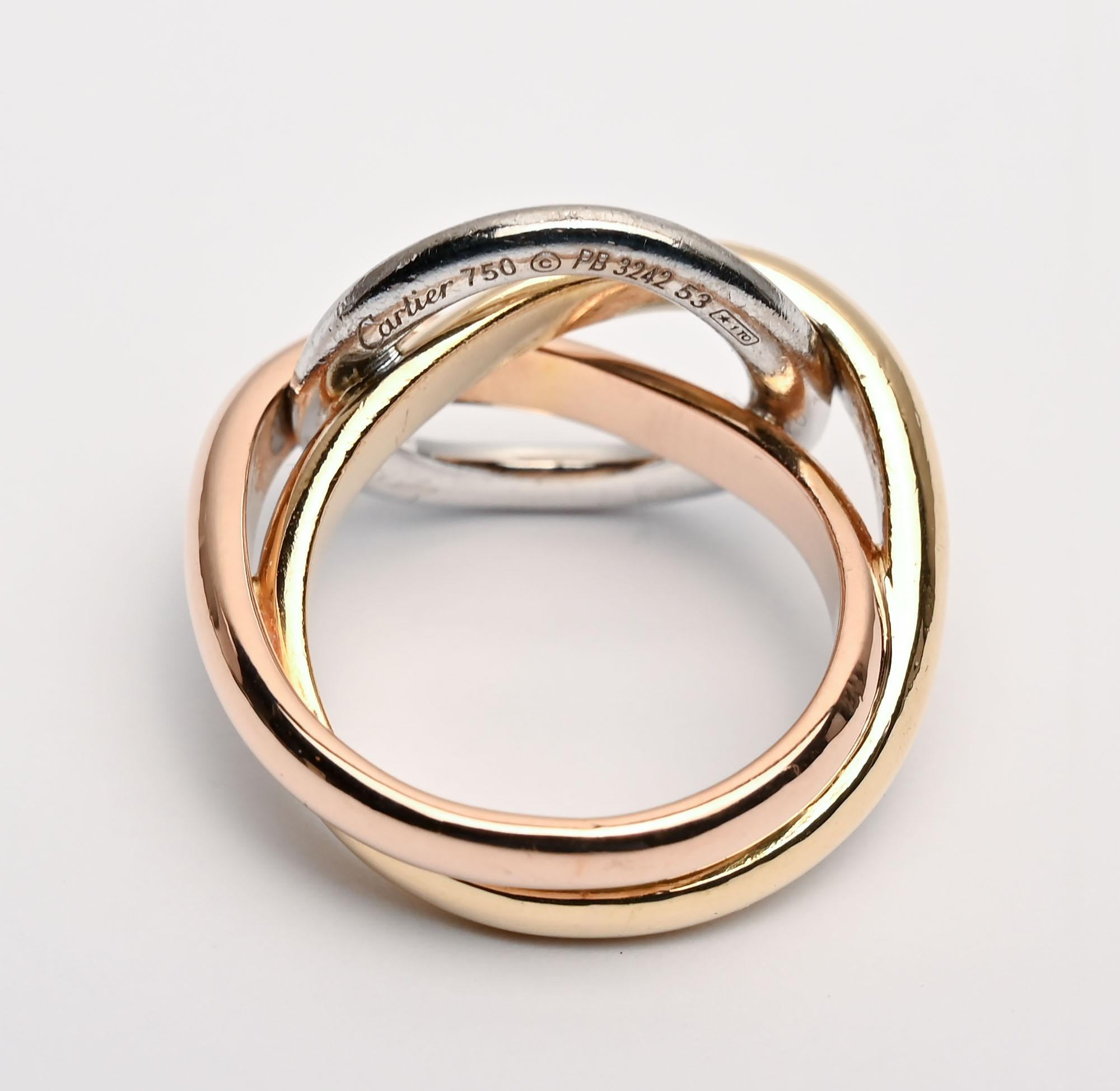 Cartier Gold and Diamonds Ring In Excellent Condition In Darnestown, MD