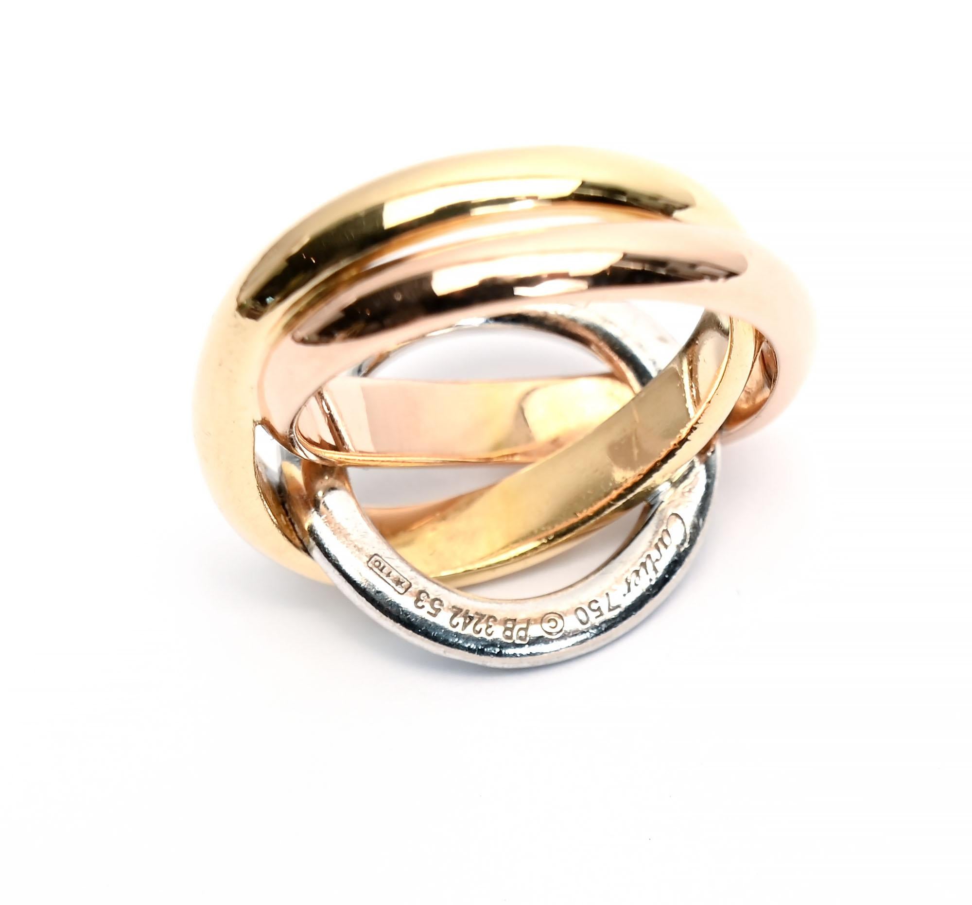Women's or Men's Cartier Gold and Diamonds Ring For Sale