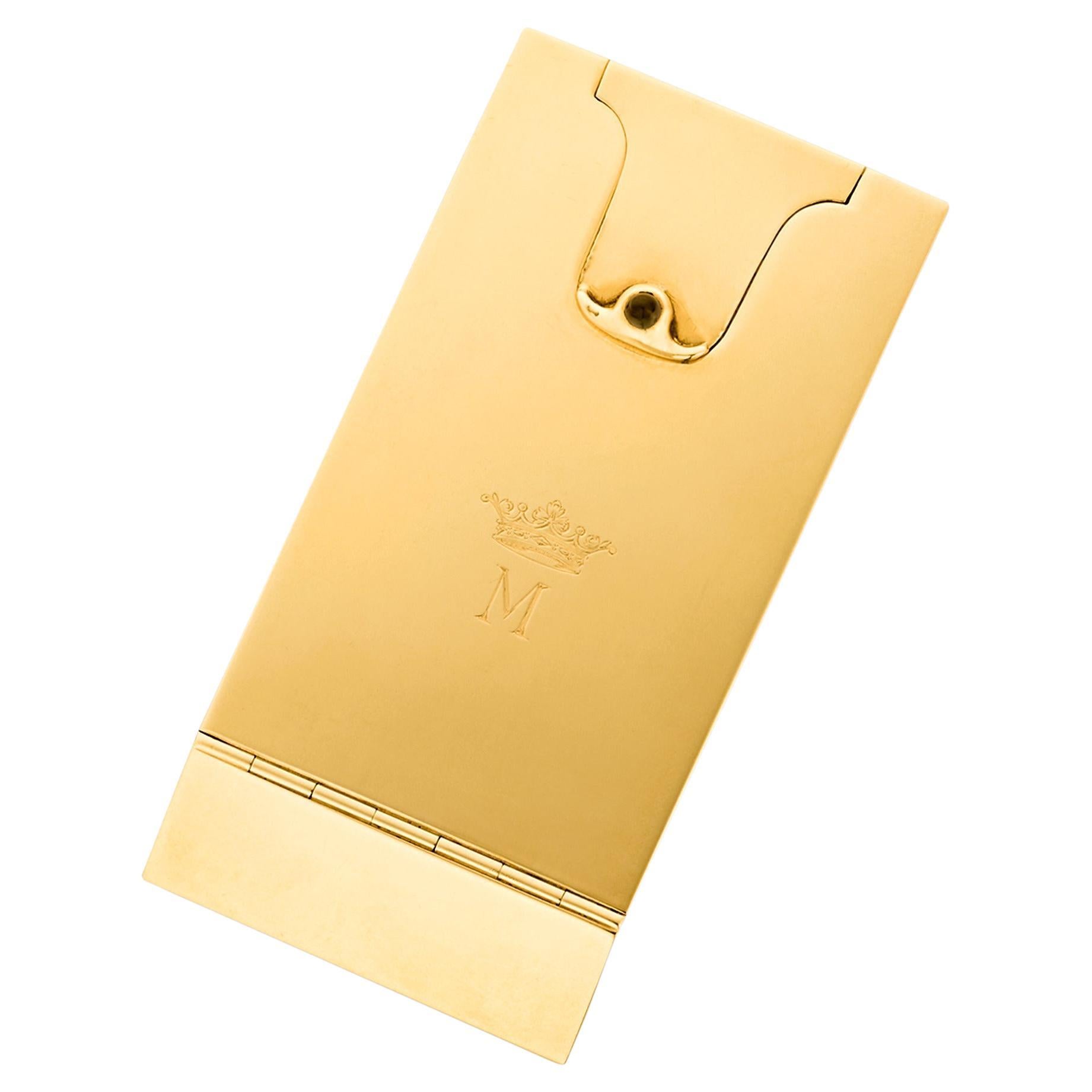 Tarjetero Cartier Oro y Zafiro