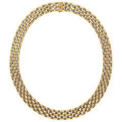 Cartier Gold and Steel Choker Necklace