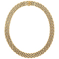 Collier ras de cou Cartier en or et acier