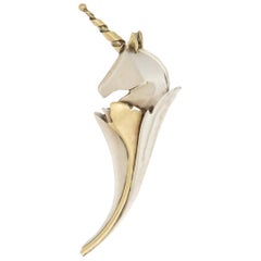 Cartier Gold and Sterling Unicorn Pendant, 1980s