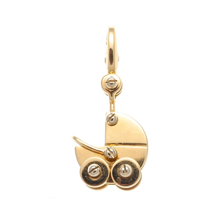 Cartier Gold Baby Carriage Charm at 1stDibs