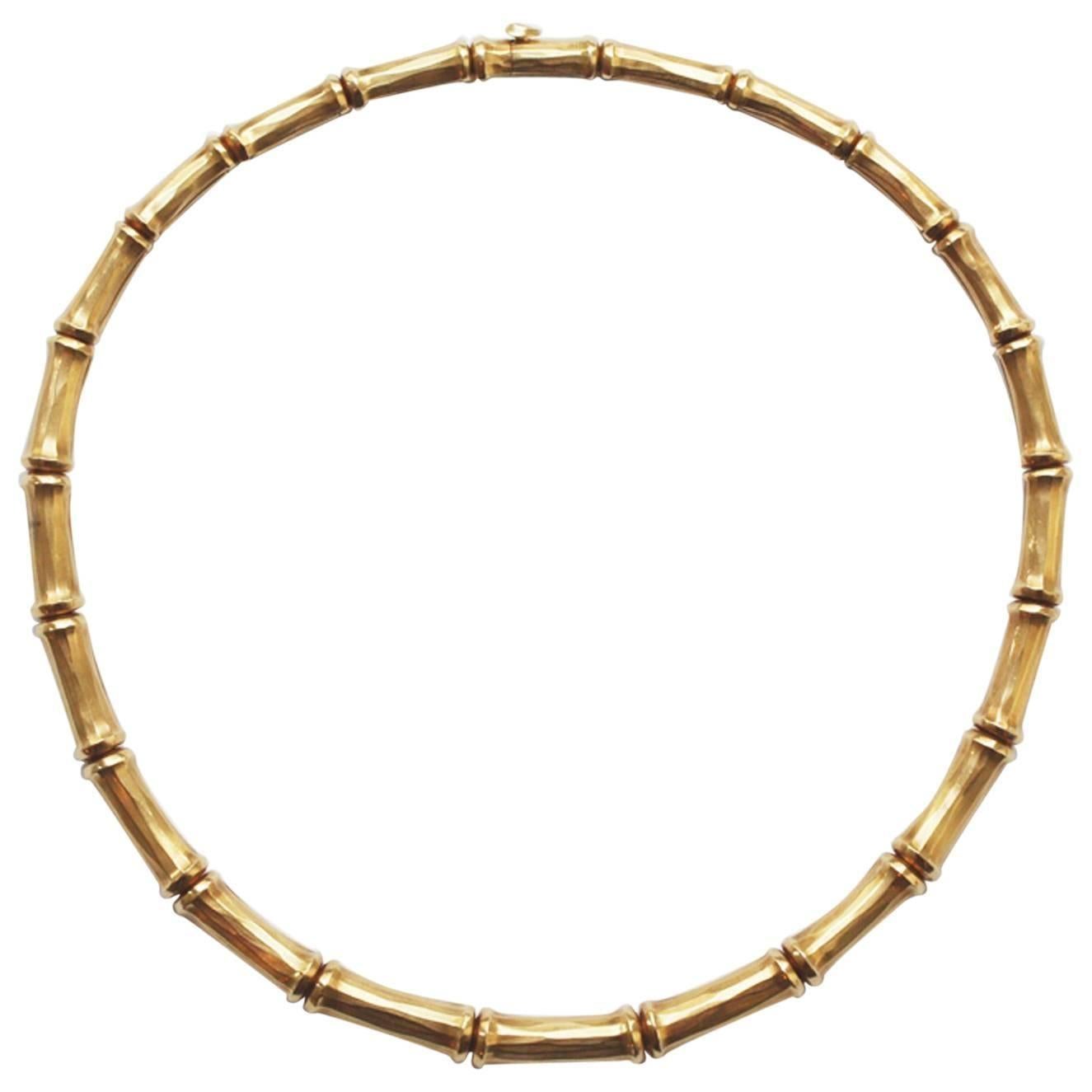 bamboo gold necklace