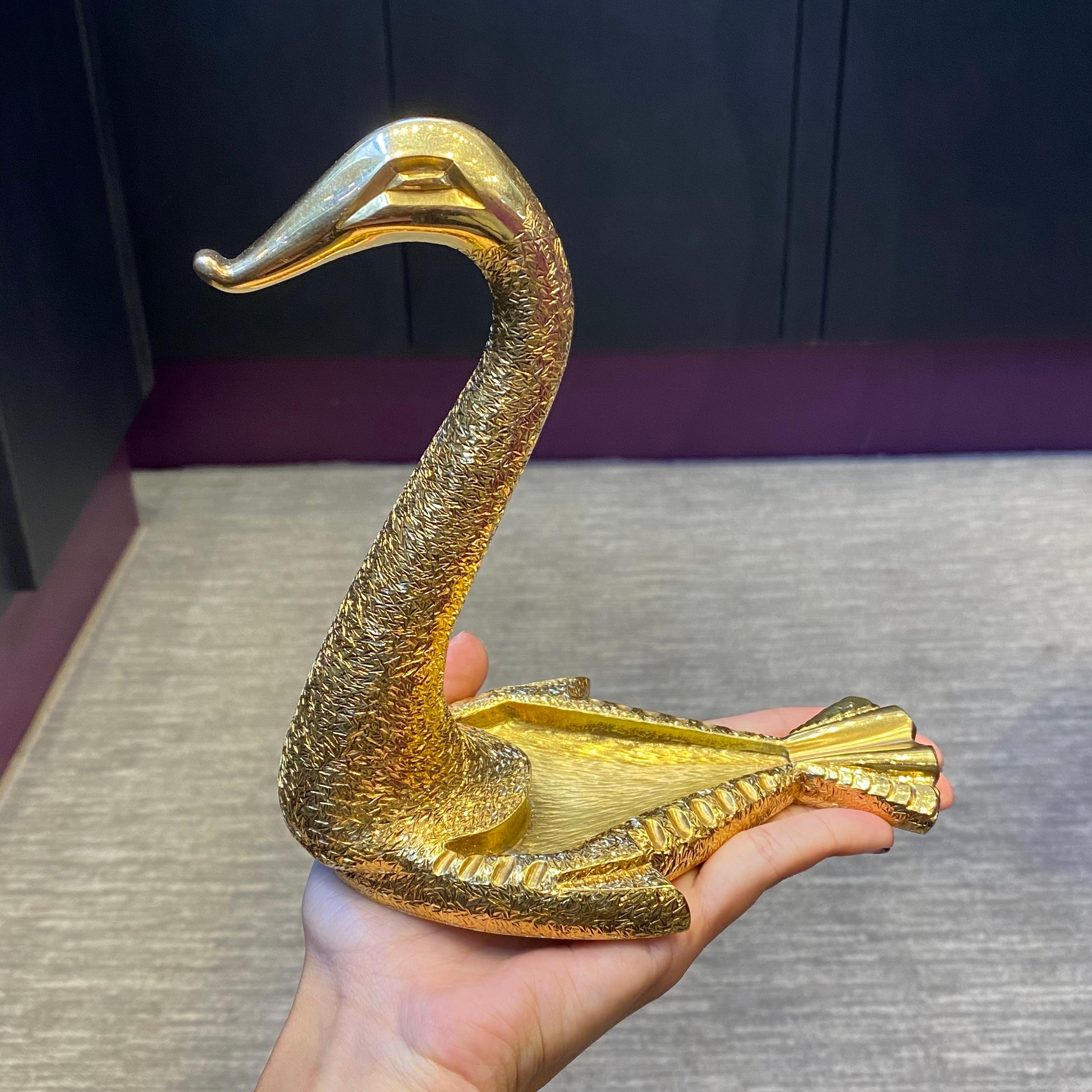 Cartier Gold Bird Ashtray and Pocket Watch Holder For Sale 5