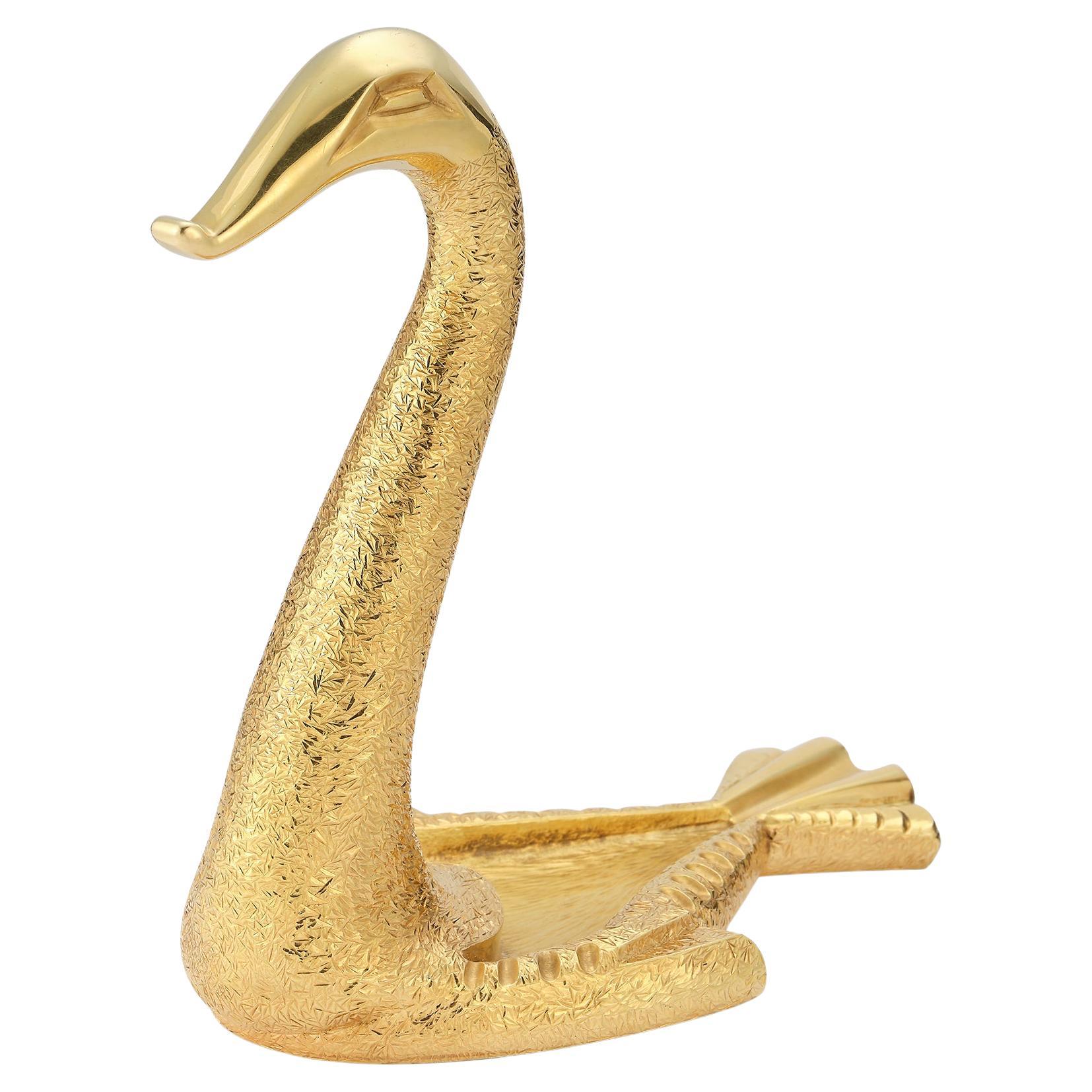Cartier Gold Bird Ashtray and Pocket Watch Holder