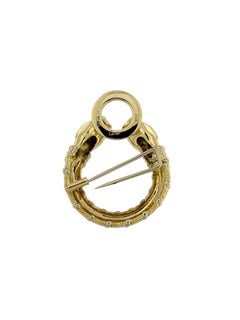 Cartier Gold Brooch Double Panthere Head