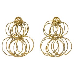 Cartier Gold Cascade Circular Link Earrings Circa 1970