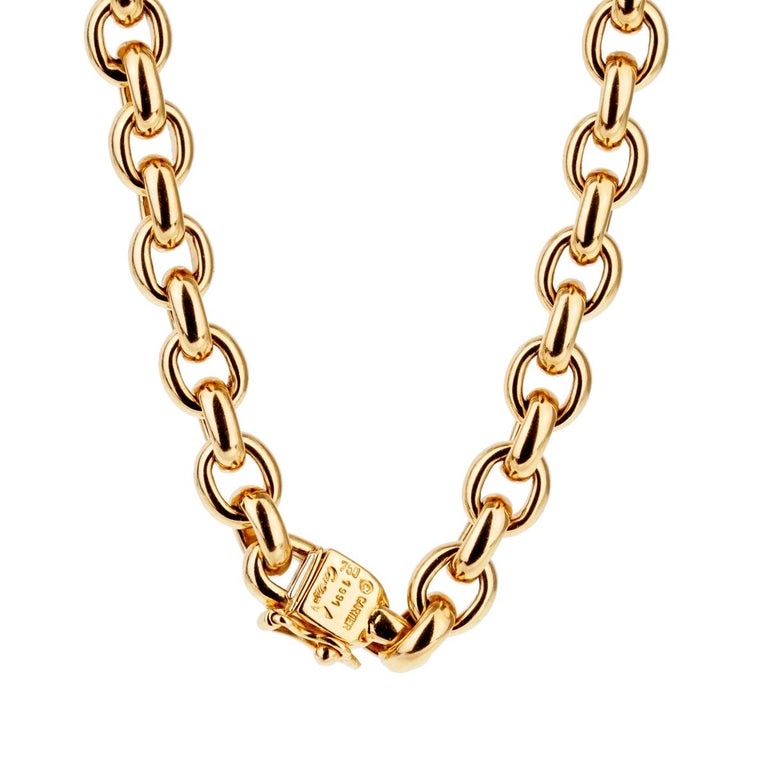 Cartier Gold Chain Link Necklace at 1stDibs | cartier chain, cartier ...