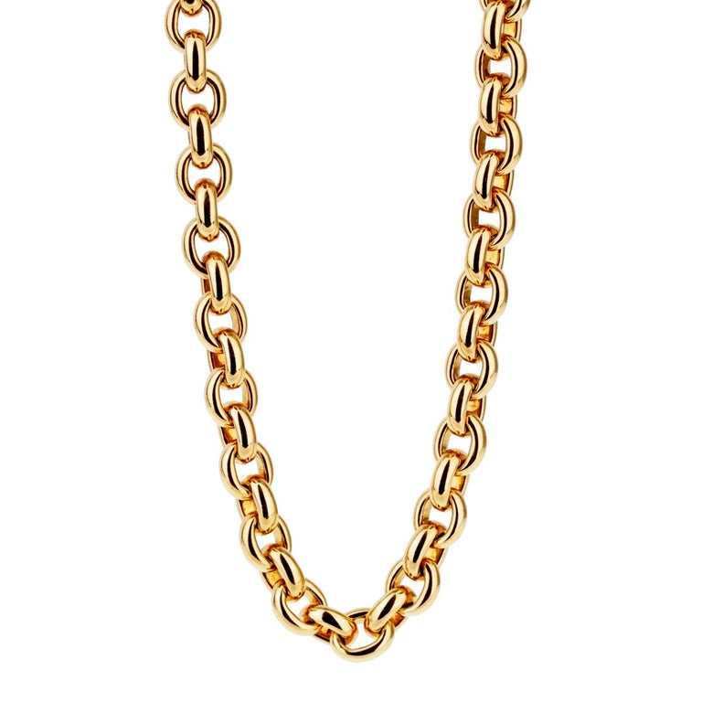 Cartier Gold Chain Link Necklace at 1stDibs | cartier link necklace, cartier  chain link necklace, cartier link chain