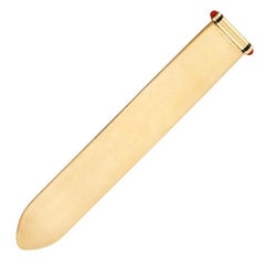 Cartier Gold, Coral and Black Enamel Bookmark