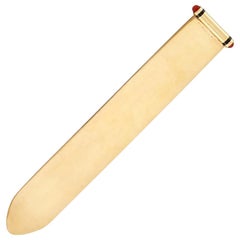 Cartier Gold, Coral and Black Enamel Bookmark