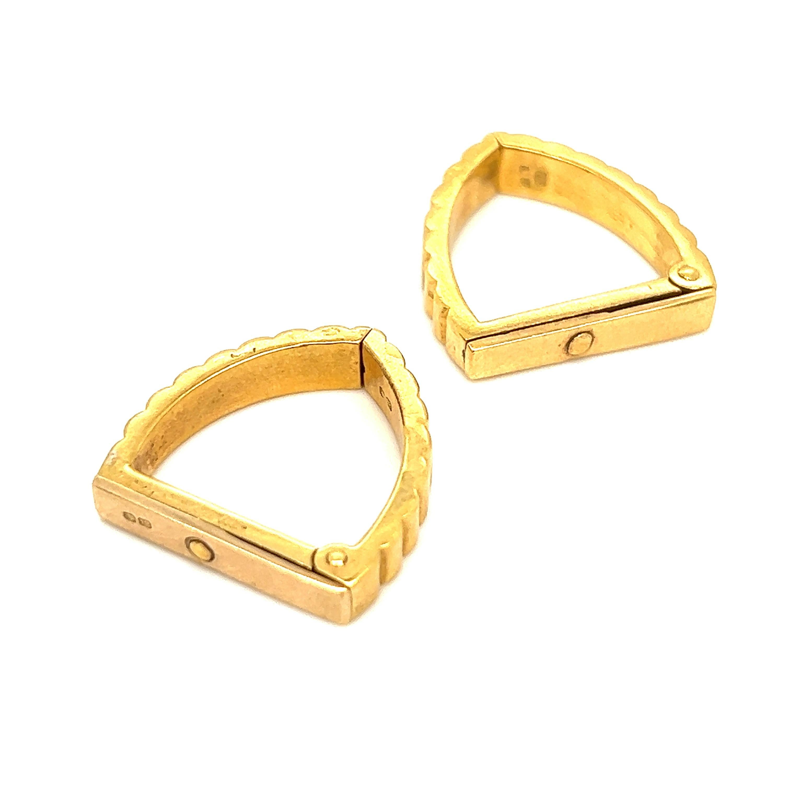 Cartier Gold Cufflinks In Good Condition For Sale In New York, NY