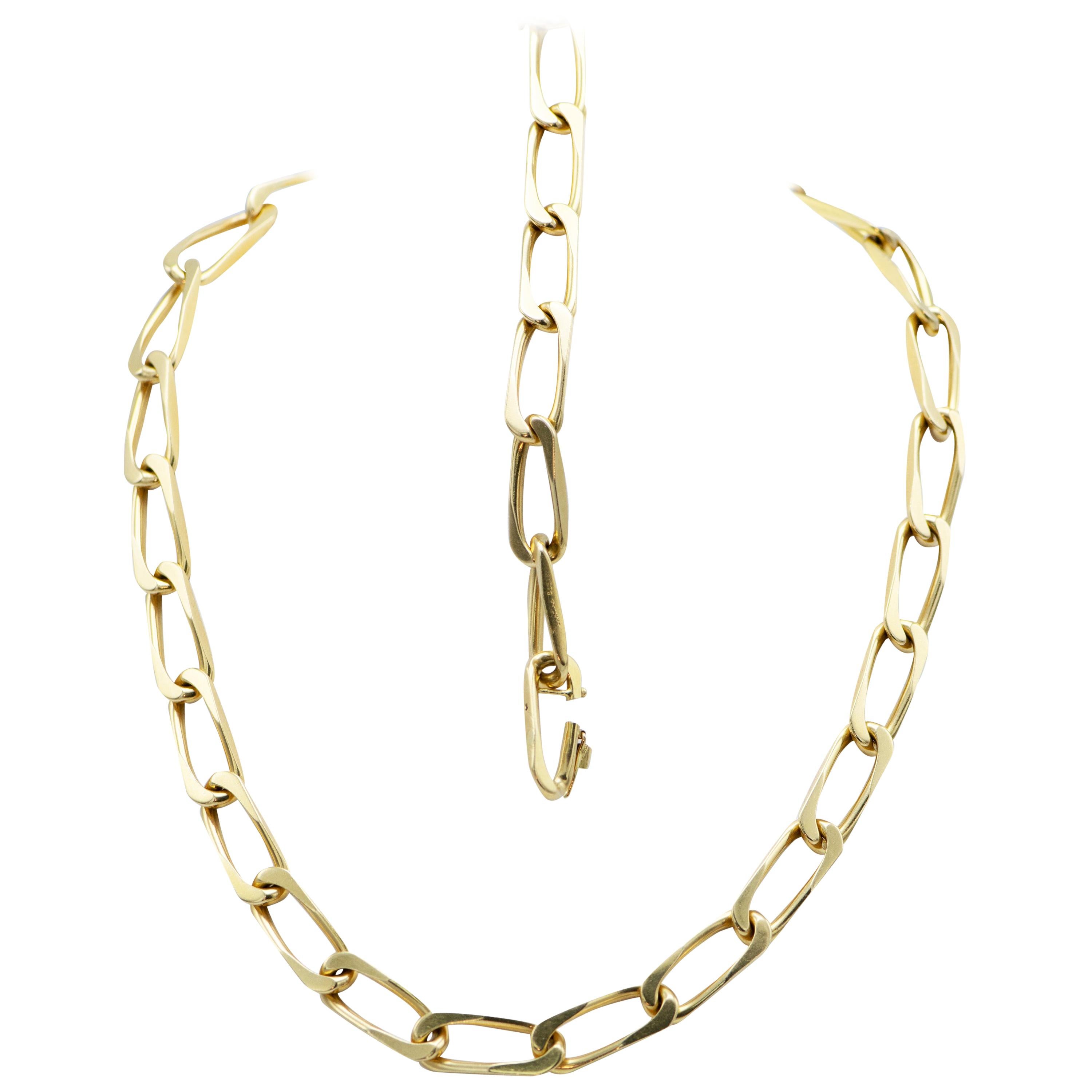 Cartier Gold Curb Link Chain Necklace/Bracelet Combination, France