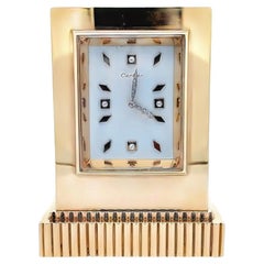 Horloge de bureau en or de Cartier 