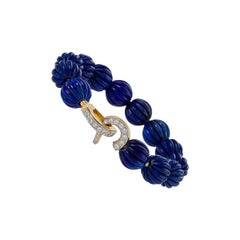 Cartier-Armband aus Gold:: Diamanten und Lapislazuli