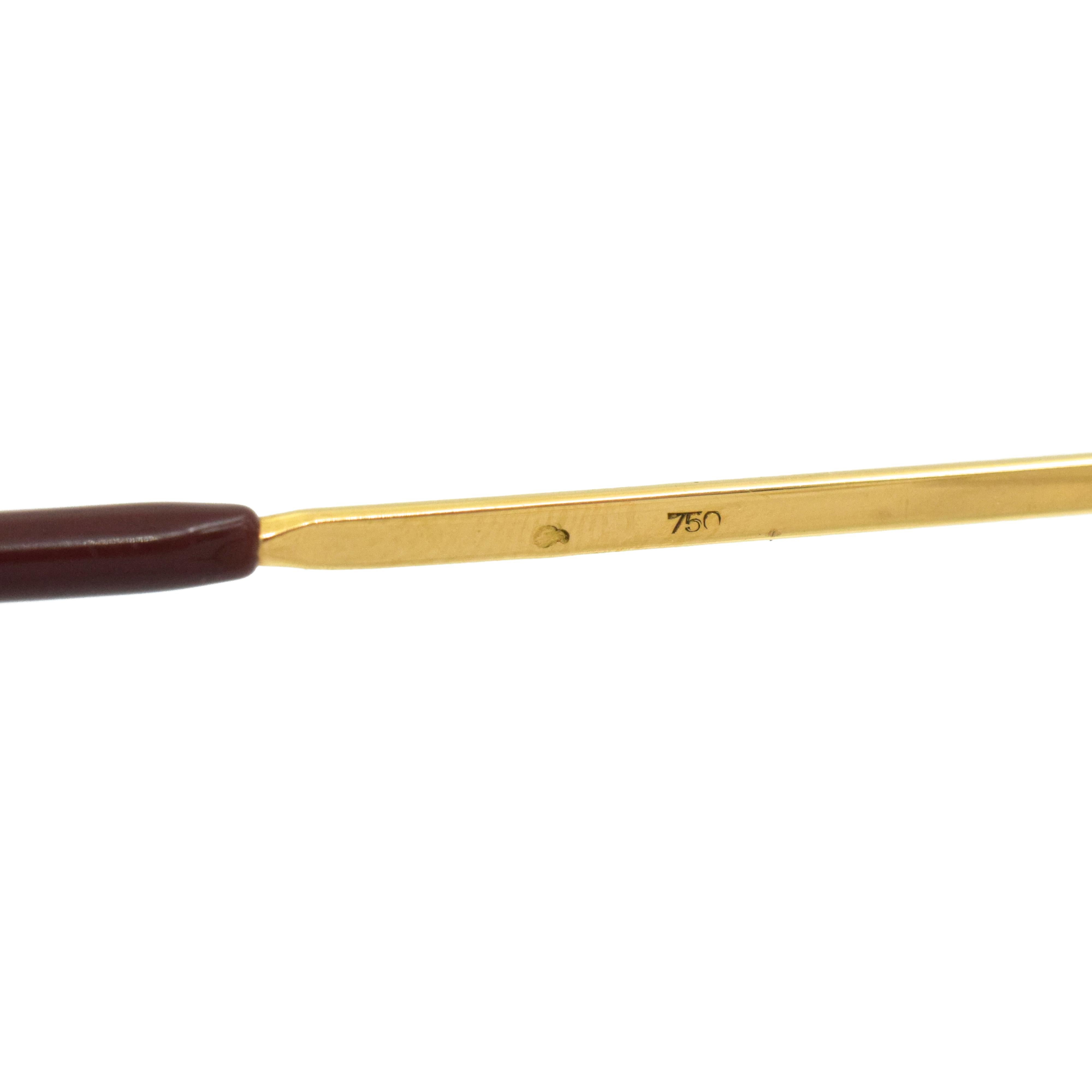 Cartier Gold:: Diamant und Saphir Brillen:: Frankreich 7