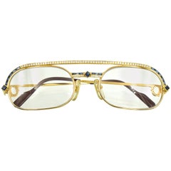 Cartier Gold, Diamond and Sapphire Eyeglasses, France