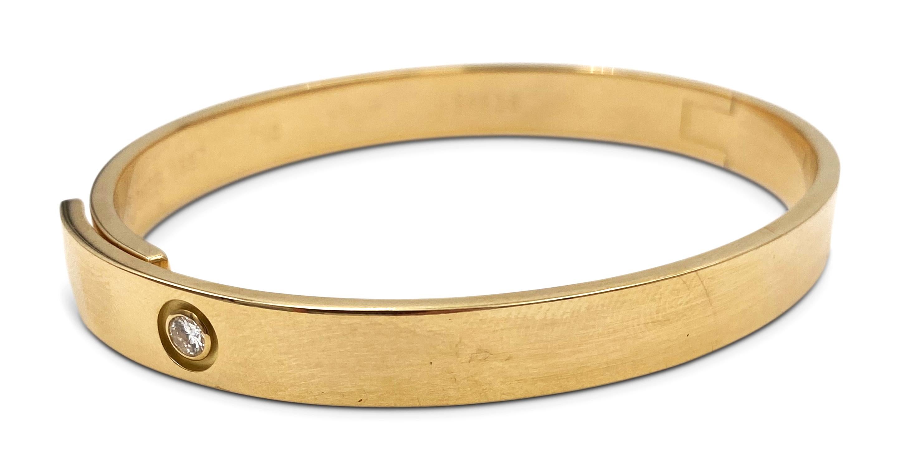 Round Cut Cartier Gold Diamond Anniversary Bracelet
