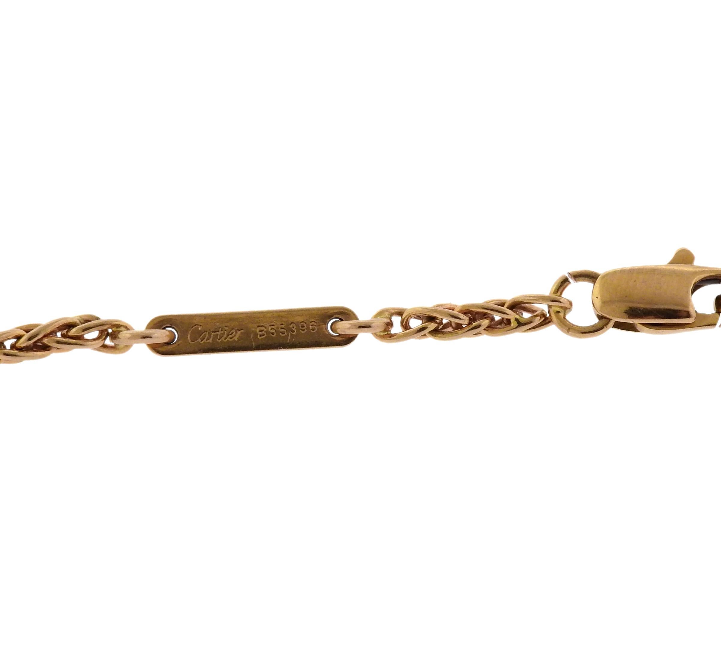 Cartier Gold Diamond Cross Pendant Necklace 1