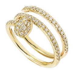Cartier Gold Diamond Juste Un Clou Ring Size 50 B4211900